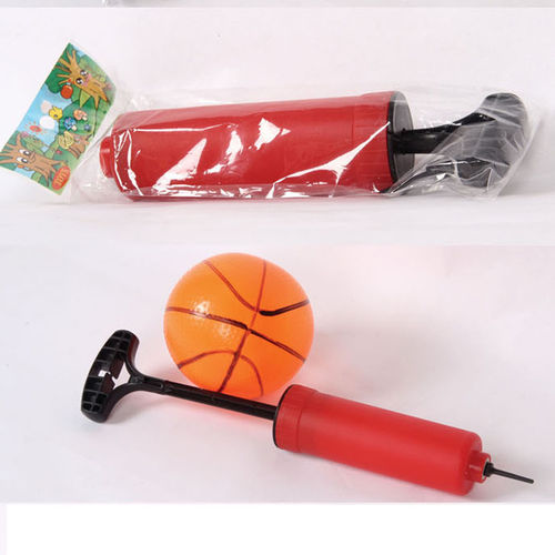 热卖儿童玩具批发8CM幼儿园小篮球带打起筒套装地摊玩具赠品