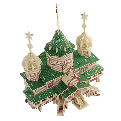YD601-俄罗斯圣诞大木屋 欧美风格旅游景点热销3D立体拼图批发