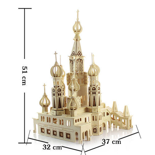俄罗斯圣彼得堡3d木制模型拼图玩具 立体拼板 春夏季地摊货源