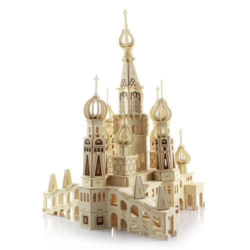 俄罗斯圣彼得堡3d木制模型拼图玩具 立体拼板 春夏季地摊货源