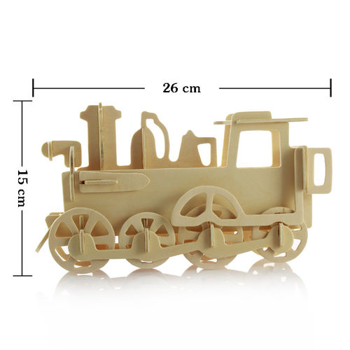 动物园旅游景点热销手工拼图拼板 木制3D立体火车拼图模型批发