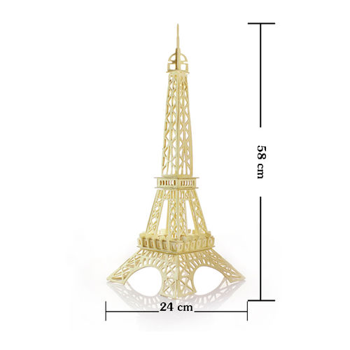 世界著名建筑 名胜古迹模型 巴黎铁塔木制摆件 益智手工拼图