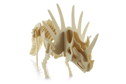 恐龙主题3D立体拼图 逼真木制仿真模型 拼板厂家直销