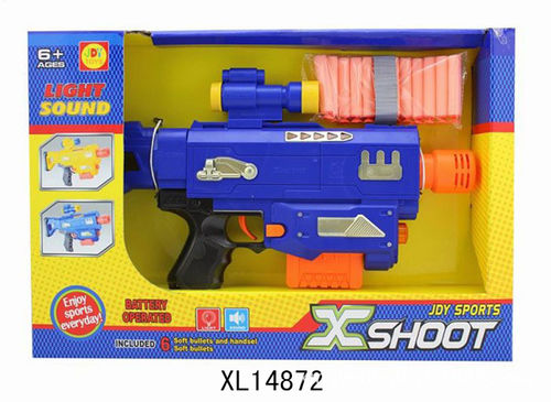 儿童模型玩具 电动软弹枪带灯光套庄XL14873