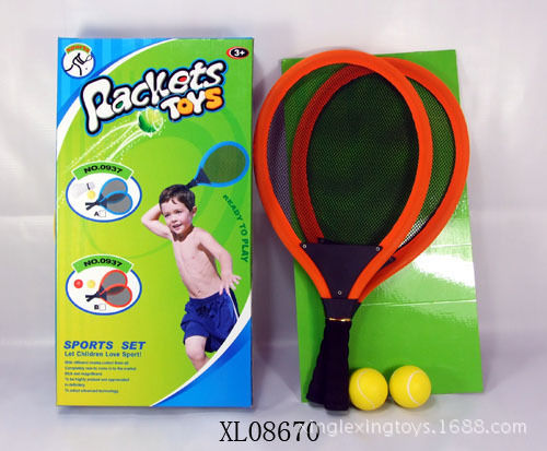 儿童体育休闲运动 水上球拍玩具 布艺网面球拍XL08675