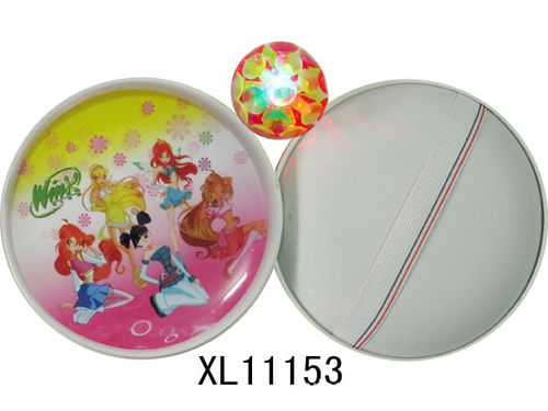 儿童休闲运动玩具 吸盘球  粘盘球带灯光XL11153