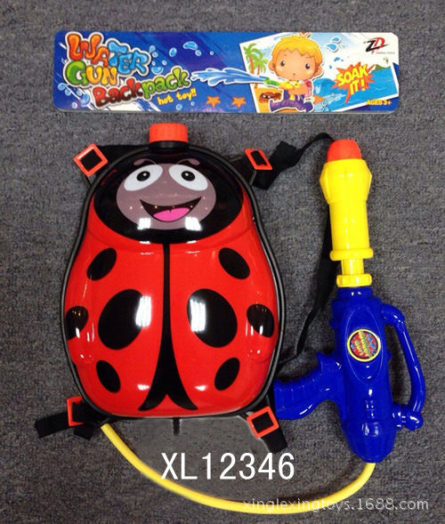 儿童夏日休闲戏水玩具 七星瓢虫水枪玩具 大号背包水枪XL12346