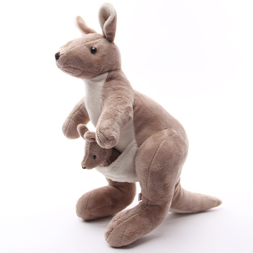 澳大利亚仿真亲子袋鼠毛绒玩具公仔