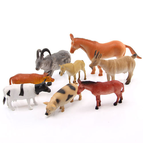 牧场动物塑胶静态模型马牛羊鸡玩偶
