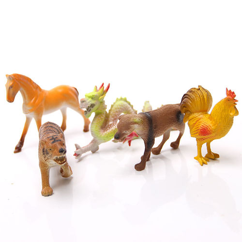 十二生肖牧场系列摆件 早教益智教学动物静态模型