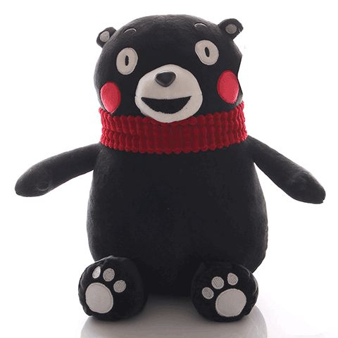 日本熊本熊毛绒公仔玩具 黑熊泰迪熊玩偶呆萌熊抱枕