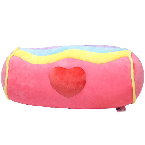 彩虹色爱心棉花糖靠垫纳米泡沫粒子软体抱枕枕头