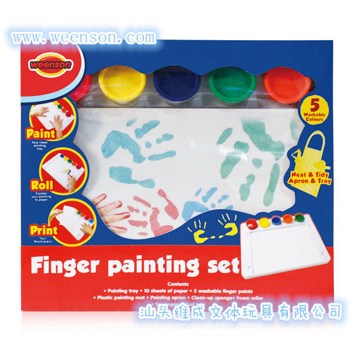 weenson厂家贴牌代生产手指画彩绘绘画儿童DIY涂鸦美术颜料套装