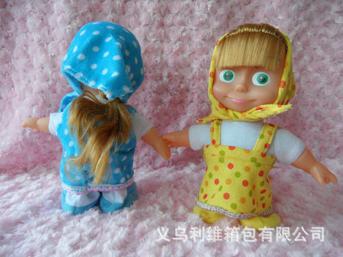 厂家直销маша俄罗斯动漫玛莎娃娃 儿童玩具录音玛莎 可爱洋娃