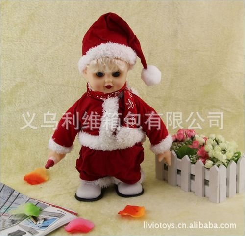 电动搪胶毛绒玩具  圣诞雪人玩具  圣诞娃儿童玩具  公仔玩偶