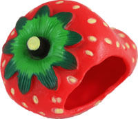 笑娃厂家直销搪胶发声狗狗宠物玩具草莓造型仓鼠窝