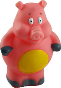 笑娃创意搪胶戏水洗澡软PVC玩具猪