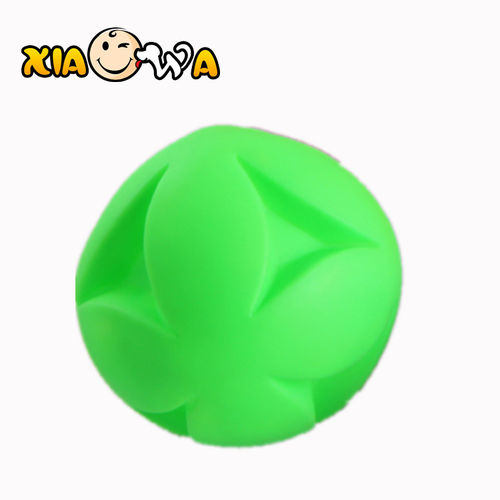 笑娃PVC搪胶静态发声塑胶宠物狗玩具-橡胶球
