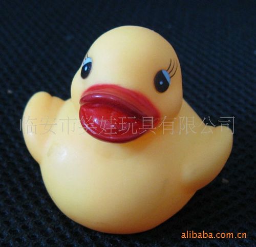 临安市笑娃玩具有限公司 婴儿洗澡戏水搪胶鸭子 小黄鸭