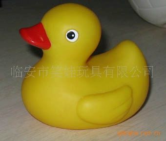 临安市笑娃玩具有限公司供应搪胶洗澡戏水洗浴玩具鸭子