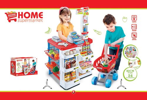带电扫描器豪华超市组合过家家玩具套装（不包电）