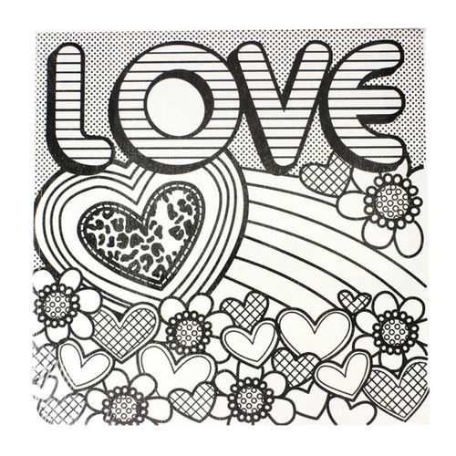 ROSSE FASHION DIY彩绘水彩画珠饰2合1-LOVE的图形