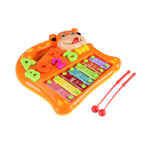 动物牛欢乐七键手敲琴 婴幼儿早教益智儿童音乐玩具 婴幼音乐教具
