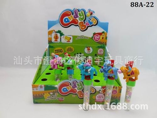 展示盒上链狗动物装糖棒(含8g糖)可装糖罐装 六一儿童佳节赠品88A