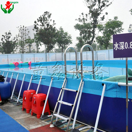 厂家供应：支架游泳池/框架游泳池/组装可移动充气水池JQ-100平米