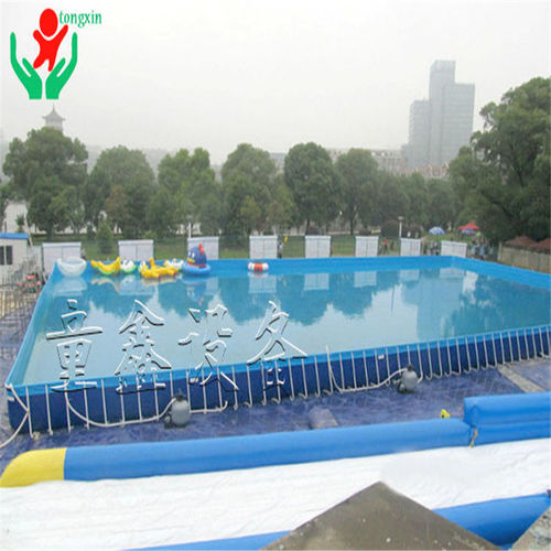 厂家供应：支架游泳池/框架游泳池/组装可移动充气水池JQ-100平米