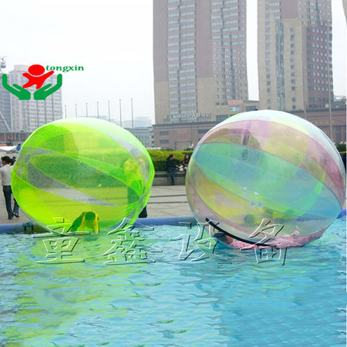 环保多颜色水上步行球  PVC，TPU材质水上玩具 加厚耐磨