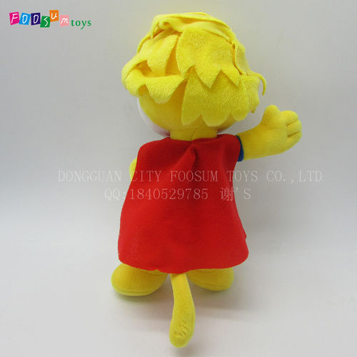 PE袋独立包装毛绒公仔黄色超 企业吉祥物玩具 厂家专业定做