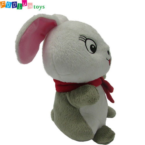 欧盟环保短带红领巾小兔子 来图来样定做动物系列毛绒玩具