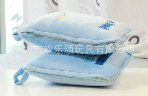 深圳欢乐颂定制企业礼品办公室空调两用抱枕靠垫被