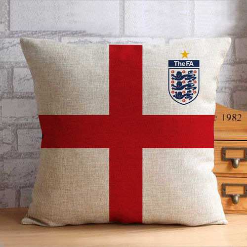 欢乐颂厂家订做世界杯足球队徽棉麻沙发靠垫抱枕