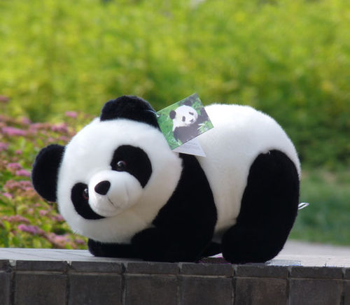 欢乐颂厂家直销PP棉长毛绒玩具熊猫公仔娃娃