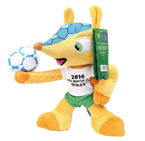 欢乐颂2014年巴西世界杯吉祥物犰狳毛绒公仔玩偶