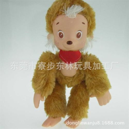 外贸出口日本毛绒公仔 搪胶猴子玩偶毛绒玩具