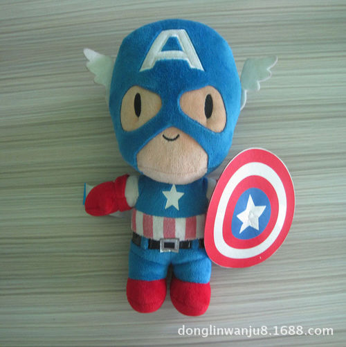外贸出口毛绒玩具 漫威电影超级英雄美国队长毛绒公仔