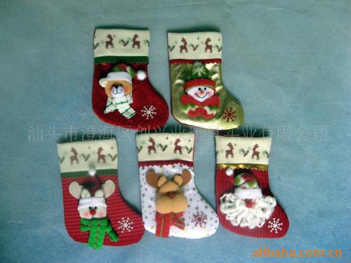 圣诞节礼品装饰用品圣诞老人6寸卡通圣诞袜