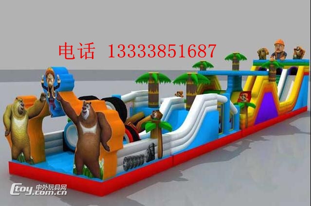 广州海底世界充气大滑梯厂家热销 欢乐袋鼠跳 豪华转马