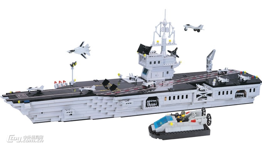 启蒙拼装积木小颗粒军事模型系列113航空母舰