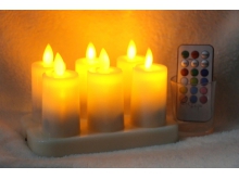 HC-063-2键充电黄灯摇摆蜡烛 电子蜡烛