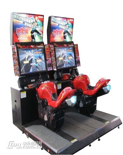 新款霹雳摩托电玩城双人投币赛车游戏机大型儿童游乐设备