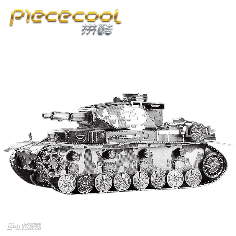 拼酷虎式坦克3D立体拼图金属拼装模型军事创意合金成人益智玩具