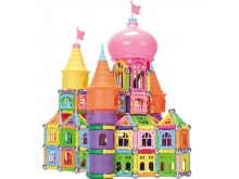 智博乐磁力棒玩具500件桶装城堡吸铁磁棒短棒磁力积木儿童玩具