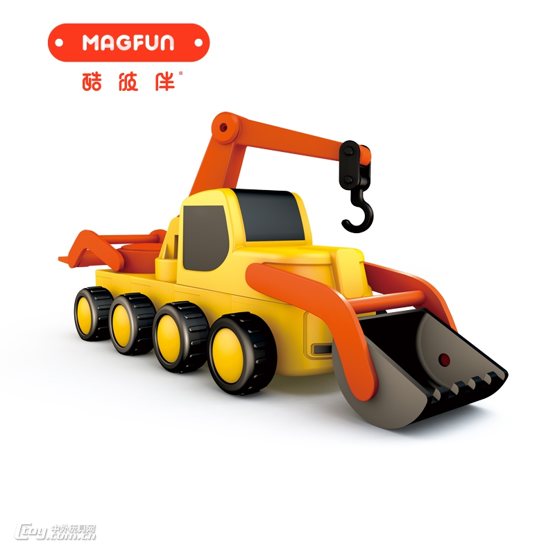 MAGFUN磁性百变工程车积木玩具系列火星团队家庭款