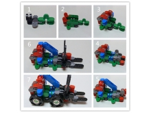 变形机器人 益智早教玩具  百变小颗粒玩具