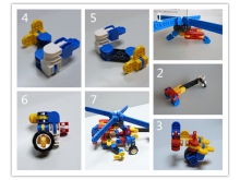 百变小颗粒积木 变身机器人 拼插积木玩具套装
