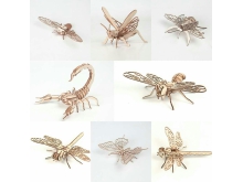 3D拼图昆虫系列镭射加工精致无倒刺小摆件